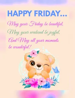 cute happy friday blessings